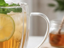 Taza jarro vidrio acanalado grande